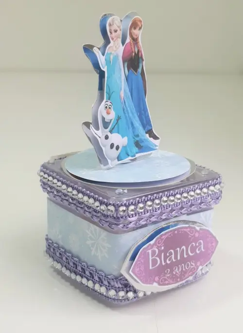 Caixinha acrílica personalizada Frozen