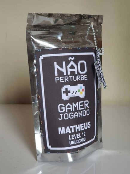 Saquinho Metalizado com Fecho Zip Lock Vídeo Game Playstatio