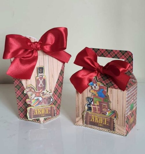 Kit 50 Lembrancinhas para Festa Fábrica de Brinquedos Natal