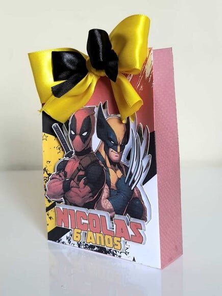 Caixa Sacolinha Deadpool e Wolverine