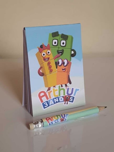 Kit Bloquinho e Mini-lápis Numberblocks