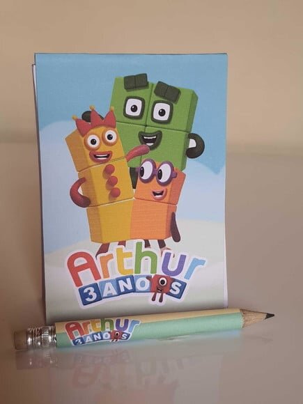 Kit Bloquinho e Mini-lápis Numberblocks
