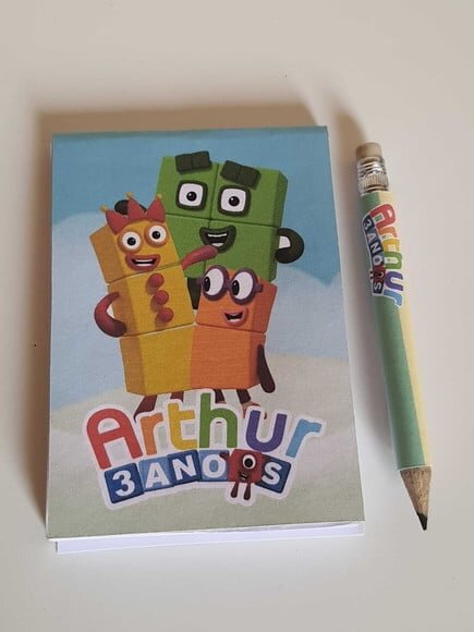 Kit Bloquinho e Mini-lápis Numberblocks