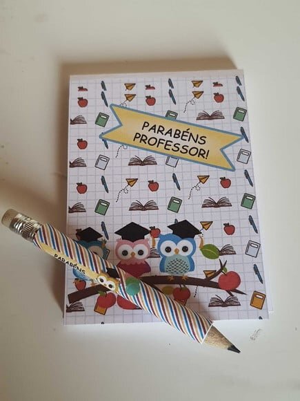 Kit Bloquinho e Mini-lápis Dia dos Professores