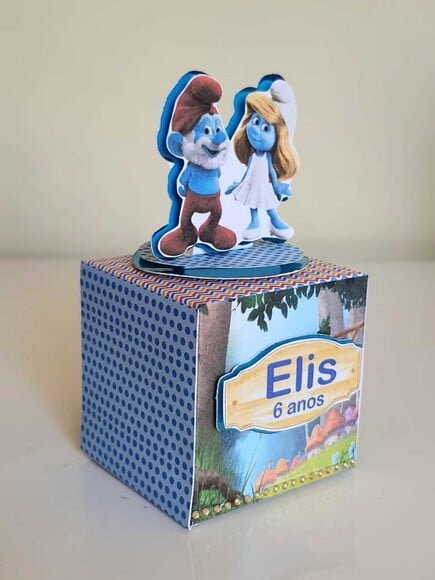 Caixa Cubo Smurfs