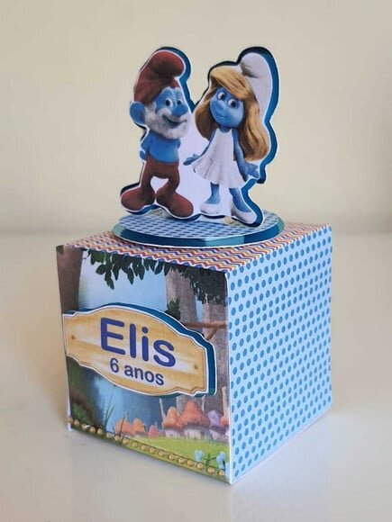 Caixa Cubo Smurfs