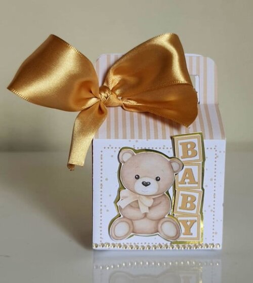 Caixa Maletinha Ursinho Dourado