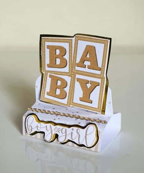 Porta-bis Duplo Urso Dourado