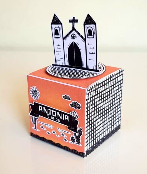 Caixa Cubo Cordel