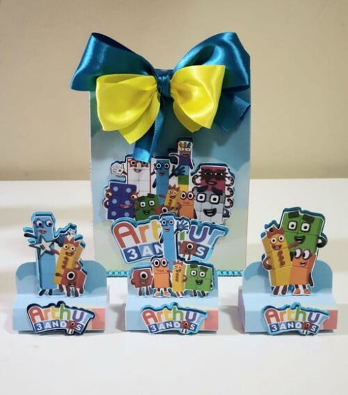 Kit 50 Lembrancinhas para Festa Infantil Numberblocks