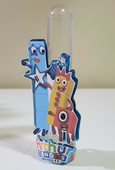 Tubete Decorado Lembrancinha de Festa Numberblocks