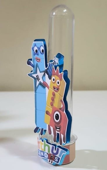 Tubete Decorado Lembrancinha de Festa Numberblocks
