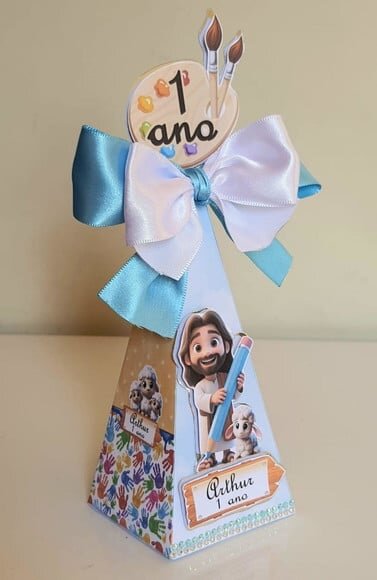 Caixa Pirâmide/cone Jesus o Maior Pintor do Mundo