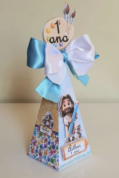 Caixa Pirâmide/cone Jesus o Maior Pintor do Mundo