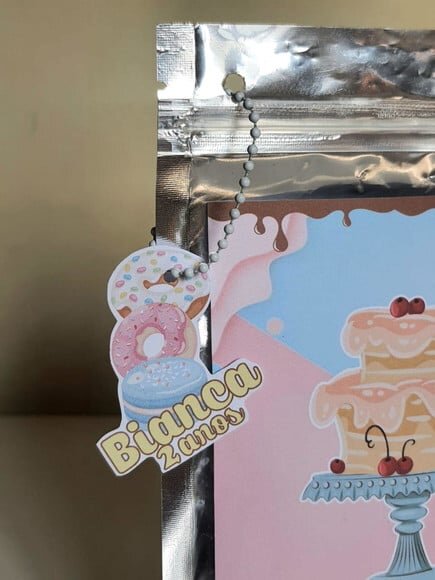 Saquinho Metalizado Zip Lock Confeitaria