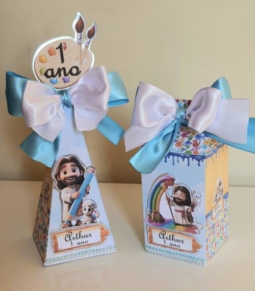 Kit 50 Lembrancinhas para Festa Jesus, o Maior Pintor do Mun