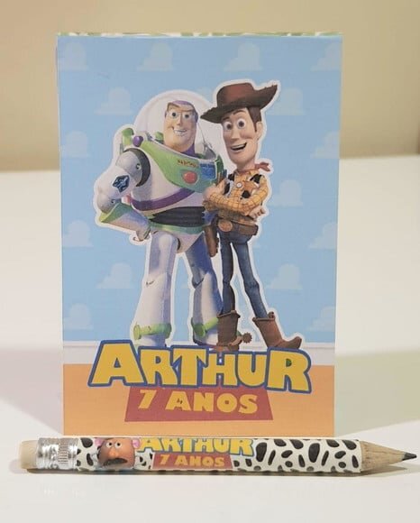 Bloquinho com Mini Lápis Toy Story