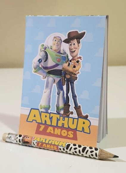 Bloquinho com Mini Lápis Toy Story