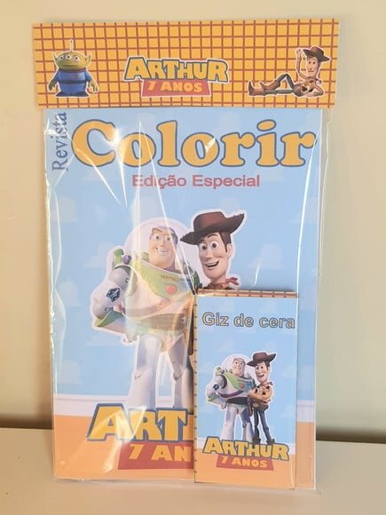 Kit Colorir com Giz de Cera Toy Story