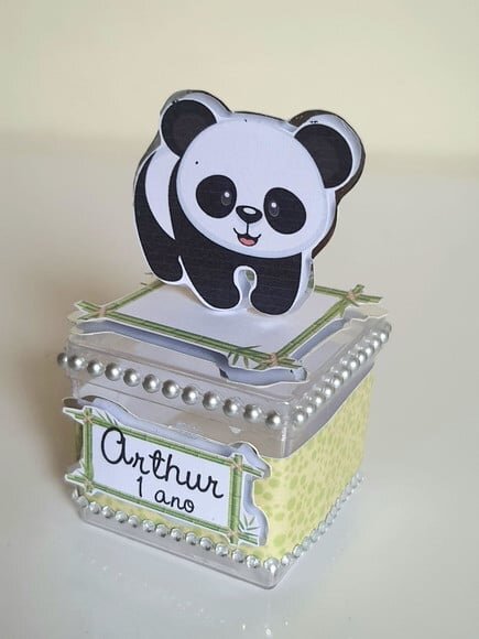 Caixinha Acrílica Panda