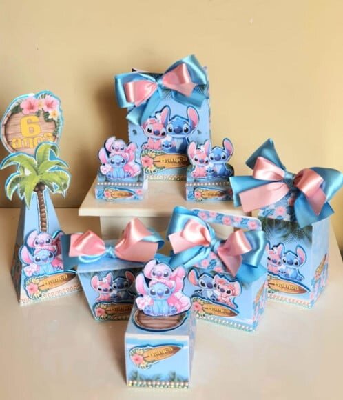 Kit 50 Lembrancinhas para Festa Stitch