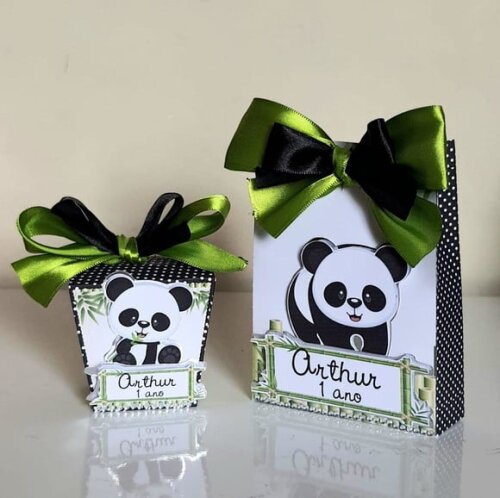 Kit 50 Lembrancinhas para Festa Panda