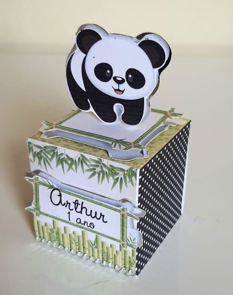 Caixa Cubo Panda