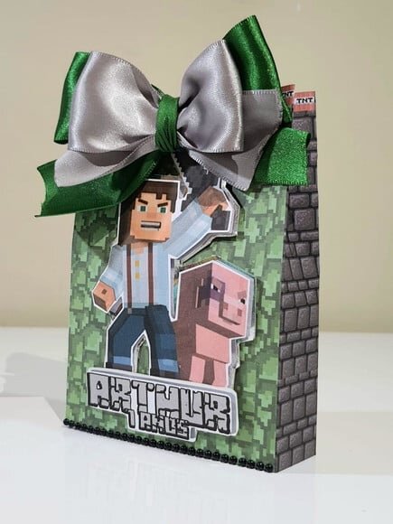 Caixa Sacolinha Minecraft