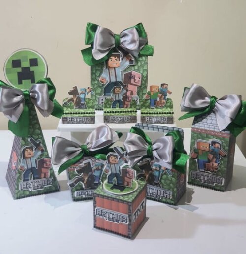 Kit 50 Lembrancinhas para Festa Minecraft