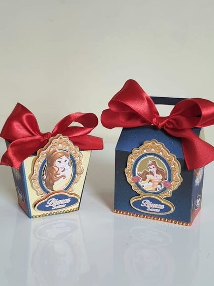 Kit 50 Lembrancinhas para Festa a Bela e a Fera