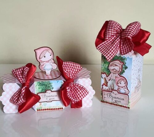 Kit 50 Lembrancinhas para Festa Chapéuzinho Vermelho