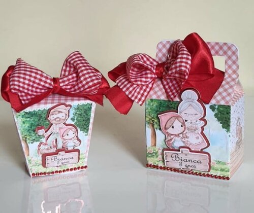 Kit 50 Lembrancinhas para Festa Chapéuzinho Vermelho