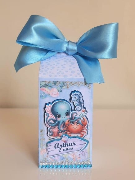 Caixa Milk Fundo do Mar Azul