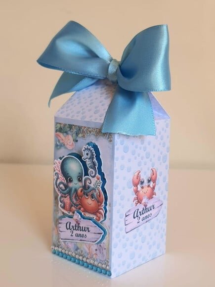 Caixa Milk Fundo do Mar Azul