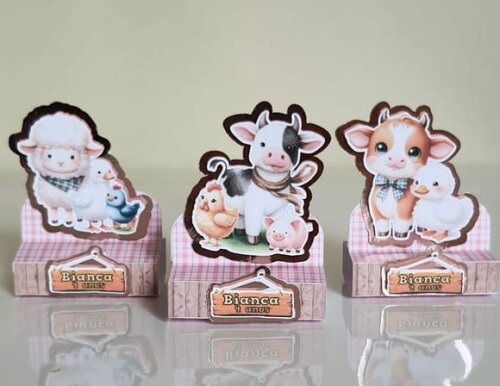 Porta-bis Duplo Personalizado Fazendinha Rosa