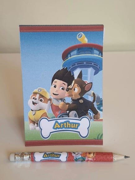 Kit Bloquinho com Mini Lápis Patrulha Canina