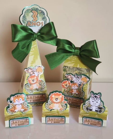 Kit 70 Lembrancinhas Personalizadas de Festa Safari