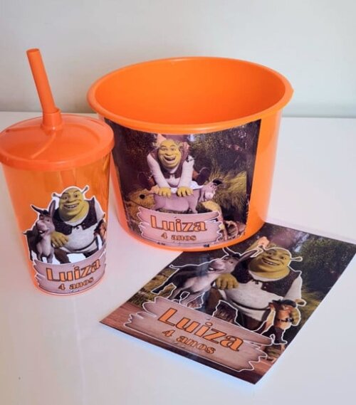 Kit Cinema Lembrancinha de Festa Shrek