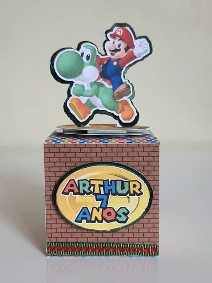 Caixa Cubo Super Mário