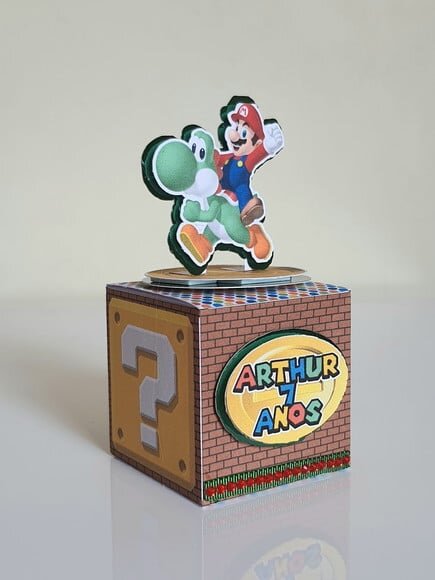Caixa Cubo Super Mário