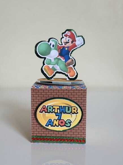 Caixa Cubo Super Mário