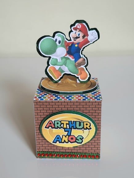 Caixa Cubo Super Mário