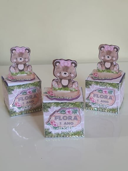 Caixa Cubo Safari Rosa