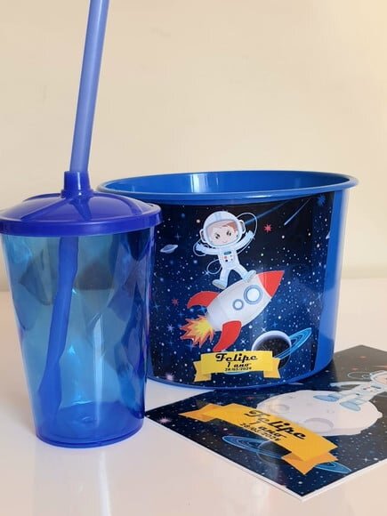Kit Cinema Lembrancinha de Festa Astronauta