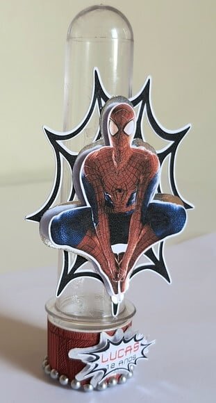 Tubete Lembrancinha de Festa Homem Aranha