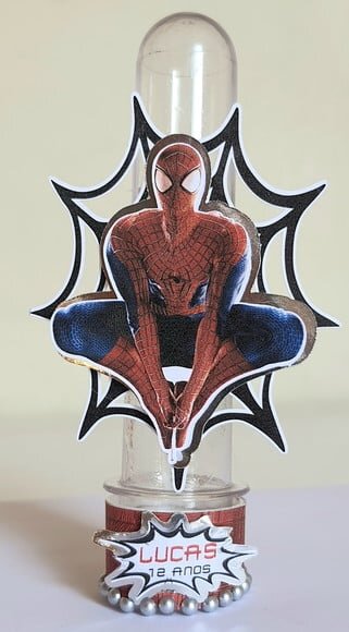 Tubete Lembrancinha de Festa Homem Aranha