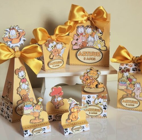 Kit 50 Lembrancinha Personalizadas de Festa Garfield