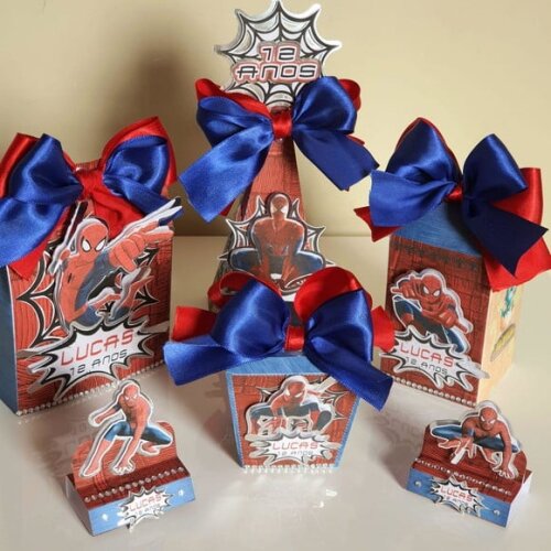 Kit 50 Lembrancinhas Personalizadas de Festa Homem-aranha