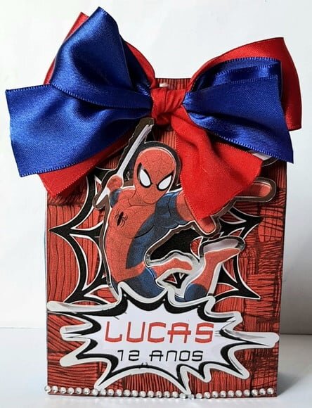 Caixa Sacolinha Homem-aranha