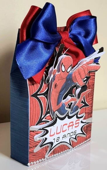 Caixa Sacolinha Homem-aranha